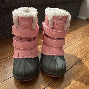 Cat & Jack Pink and Gray Snow Boots